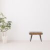 Leopard Print Deep Button Bench - Walnut - Image 12