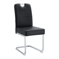 (Set of 4) Thickened Dining Chairs With Built In Spring Packages And Ergonomic Design Perfectly Blending Comfort And Elegance - Black