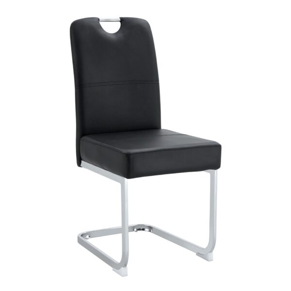 (Set of 4) Thickened Dining Chairs With Built In Spring Packages And Ergonomic Design Perfectly Blending Comfort And Elegance - Black