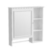 Wall Mounted Bathroom Storage Cabinet, Medicine Cabinets With Large Mirror Door, Adjustable Shelves And Three Open Storage Levels(Not Include Bathroom Vanity) - White - Image 15