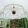 Metal Garden Arch Iron Garden Arbors Gazebo Dia High Birdcage Shape Pergola Pavilion For Wedding Ceremony - Cream White - Image 2