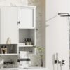 Modern Wall Mounted Bathroom Medicine Cabinet, Bathroom Wall Storage Cabinet With Mirror, Over The Toilet Space Saver Cabinet With Towels Bar - White - Image 26