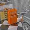 High Capacity Rolling Tool Chest With Wheels And Drawers, 8 Drawer Tool Storage Cabinet - Orange - Image 2