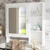 Wall Mounted Bathroom Storage Cabinet, Medicine Cabinets With Large Mirror Door, Adjustable Shelves And Three Open Storage Levels(Not Include Bathroom Vanity) - White - Image 8