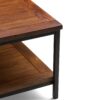 Skyler - Square Coffee Table - Dark Cognac Brown - Image 2