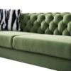 Chesterfield - Modern Tufted Velvet Living Room Sofa, 84.25''W Couch - Mint Green - Image 5