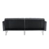 Futon Sofa Bed Convertible Folding Lounge Couch, Armrests - Dark Gray - Image 9