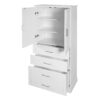 Bathroom Cabinet With 3 Drawers, Adjustable Shelf, Panels, Steel Handles, Soft Close Doors - White - Image 12