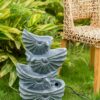 Decorative 4 Tier Nautilus Shell Water Fountain With Light For Indoor Outdoor - Blue - Image 9
