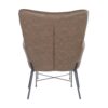 Izzy - Industrial Lounge Chair / Ottoman Set - Black / Espresso - Image 4