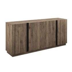 Mid-Century Modern 3 Drawer Low TV Stand For TVs Up To 80" - Slate Gray