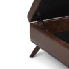 Owen - Square Coffee Table Storage Ottoman - Distressed Chestnut Brown - Image 5
