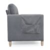 Comfortable Solid Wood Three-Seater Sofa, Soft Cushions, Durable And Long-Lasting, 79.5" Sofa Couch For Living Room - Gray - Image 4