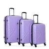 3 Piece Luggage Sets Lightweight Suitcase With Two Hooks, Spinner Wheels, Tsa Lock, (20/24/28) - Light Purple - Image 4