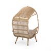 Outdoor Wicker Standing Basket Chair With Cushion - Brown - Image 7