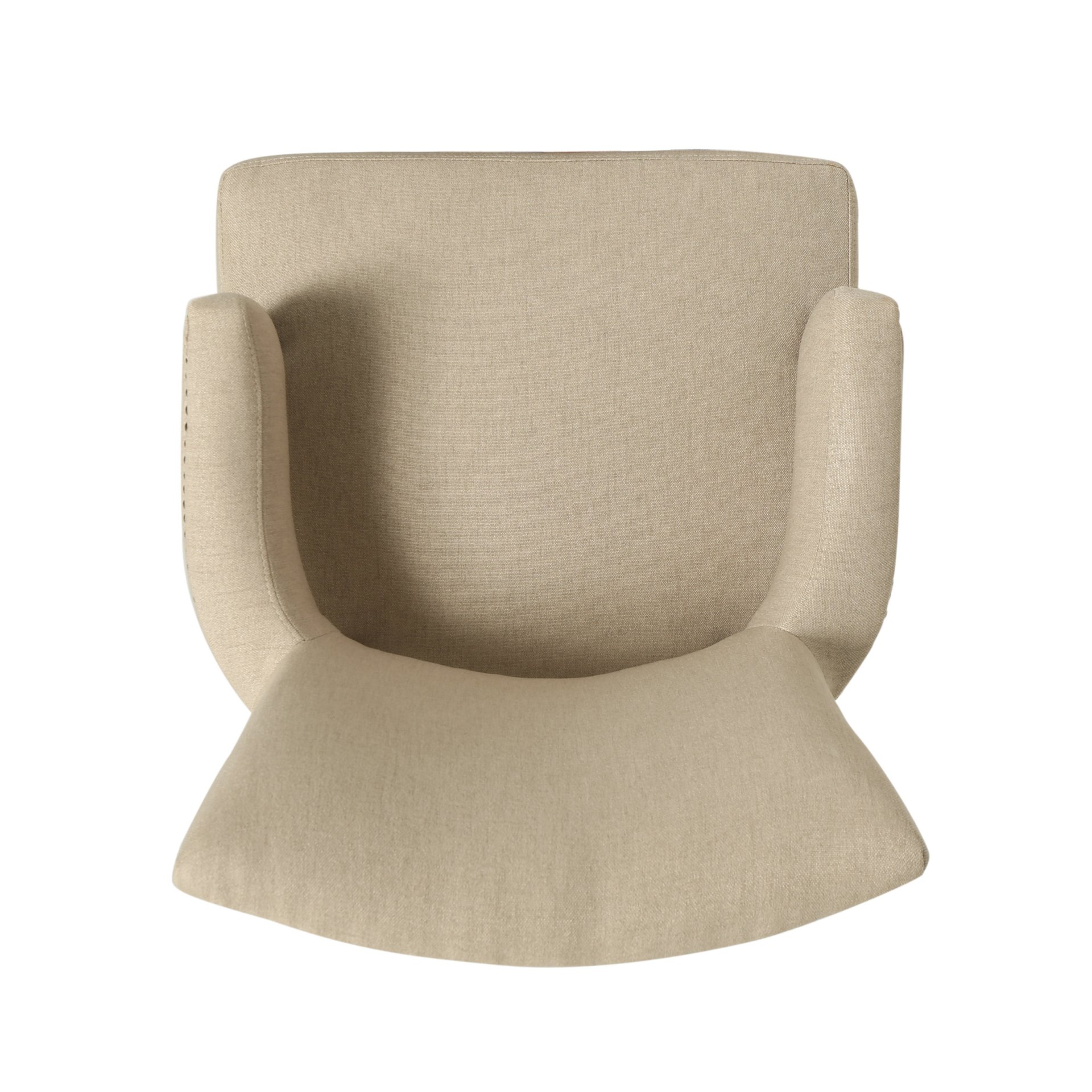 Zealous - Upholstered Office Chair With Curved Arms And Nailhead Accents - Wheat - Image 6