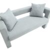 Modern Loveseat Sofa, Comfy Upholstered 2 Seater Sofa - Mint Green - Image 19