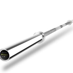 Barbell Bar For 2" Olympic Plates, Home Gym Weightlifting Bar 4Ft Solid Chrome Weight Bar 5Ft Fitness Training Curl Barbell 7.2Ft - Silver