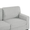 Modern U Shaped Sectional Sofa With Movable Ottoman And Side Storage Pockets Corduroy - Gray - Image 23