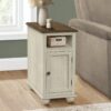 Accent End Table, Storage, Traditional - White - Image 5