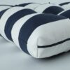 2 Piece High Back Chair Cushion Set Tufted Patio Or Rocking Chair Cushions For Garden Or Porch - Blue Stripe - Image 8