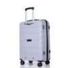 Hardshell Suitcase Spinner Wheels Pp Luggage Sets Lightweight Suitcase With Tsa Lock, 3 Piece Set (20/24/28) - Silver - Image 8