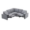 Power Recliner Sectional Sofa Home Theater Reclining Sofa With Two USB Ports, Two Storage Drawers For Living Room - Gray - Image 15