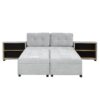 Versatile Sofa Bed Modular Sofa Free Combined Sofa With 2 Storage Racks - Gray - Image 10