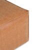 Brody - Large Square Coffee Table Pouf - Distressed Brown - Image 4