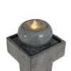 Minimalist Column Fountain With LED Lighting, Outdoor Decor For Patio, Porch And Garden - Gray - Image 10