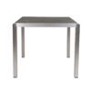 Fizz - Outdoor Square Dining Table With Aluminum Frame - Gray / Silver - Image 4