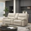Malibu - Modern Power Motion 3 Piece Reclining Loveseat Sofa With Cup Holders - Cream Taupe Beige - Image 8