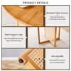 Chinese Countryside Retro Solid Wood Round Table, Simple Modern Imitation Rattan Table - Wood - Image 6