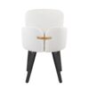 Dahlia - Contemporary Dining Chair (Set of 2) - Black / Cream - Velvet - Image 5