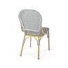 Outdoor Rattan And Aluminum Armless French Bistro Chairs (Set of 2) - Dark Gray - Image 8