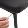 Modern Dining Chair (Set of 6) With Comfortable - Black - Image 4