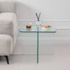 Modern Tempered Clear Glass Sidetable Small Tea Stand - Transparent Glass - Image 6