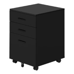 File Cabinet, Rolling Mobile, Storage Drawers, Printer Stand, Office, Work, Contemporary, Modern - Black