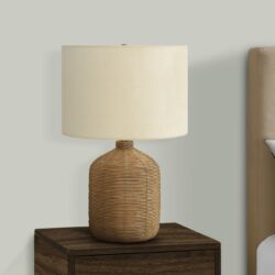 Lighting, Table Lamp, Rattan, Resin, Modern - Brown
