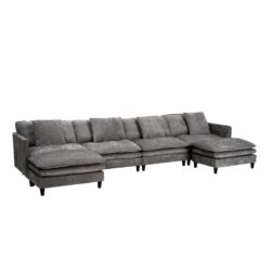 Modular U Shaped Sofa, With Adjustable Layout For Comfort And Durability - Gray