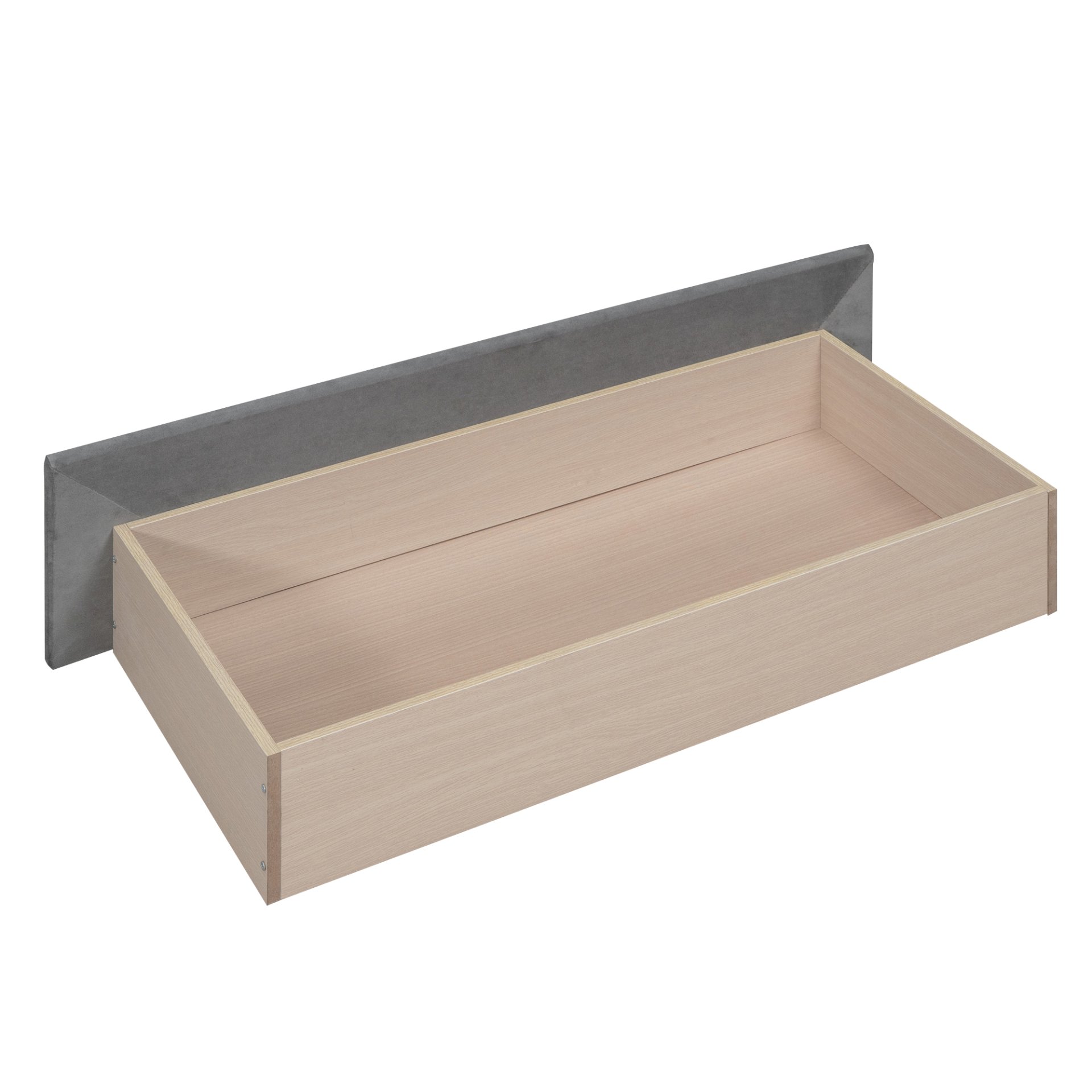 Twin Size Upholstered Daybed & Drawers, Slat Support - Gray - Image 10