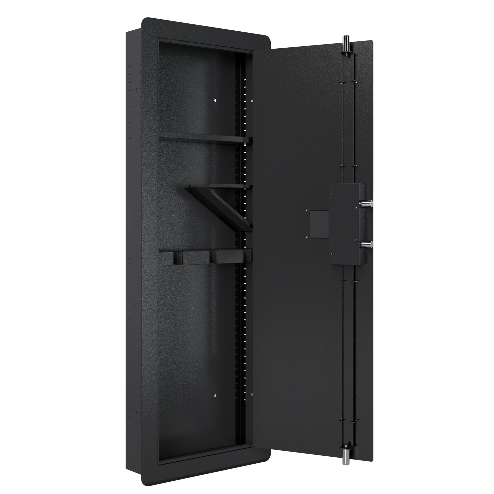 Wall Gun Safe, Gun Safes For Home, Gun Safes & Cabinets, Wall Safes Between The Studs, Quick Access Rifle Safe With Removable Shelf And Digital Keypad - Black - Image 9