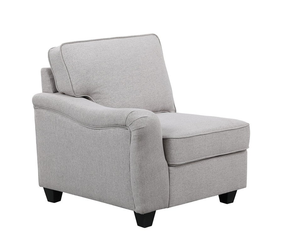 Leo - 8 Piece Modular L-Shape Sectional Sofa And Ottoman - Light Gray - Image 3