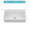 Undermount Kitchen Sink Workstation 33" Single Bowl Dual Mount Sink With Accessories - White - Image 12