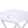 Coleen - Accent Table - White / Chrome - Image 5
