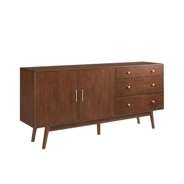 Mid-Century Modern Minimalist 2 Door Sideboard - Walnut