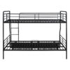 Full Long Over Queen Bunk Bed With 2 Drawers - Black - Image 5