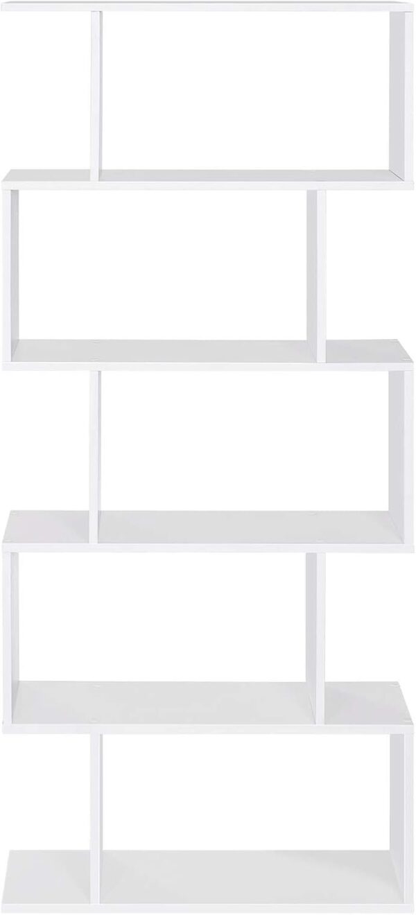 5 Layer Simple Household White Bookshelf - Cream White