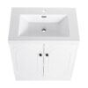 Modern Freestanding Bathroom Vanity Resin Sink With Soft Close Cabinet Doors - White - Image 12
