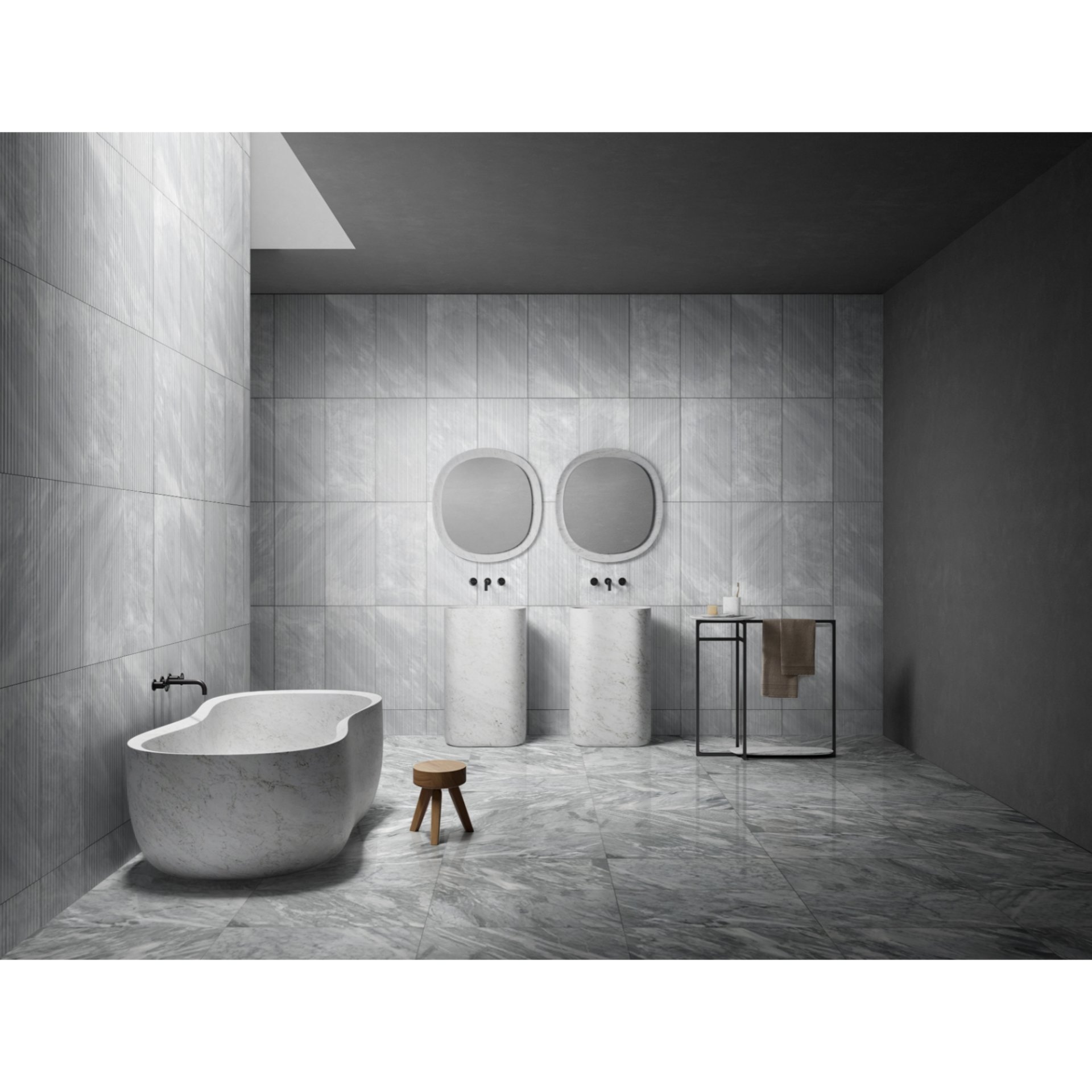 Carrara Marble Marble Marble For Wall And Floor Polished Marble Tile (Set of 4) - Gray - Image 2